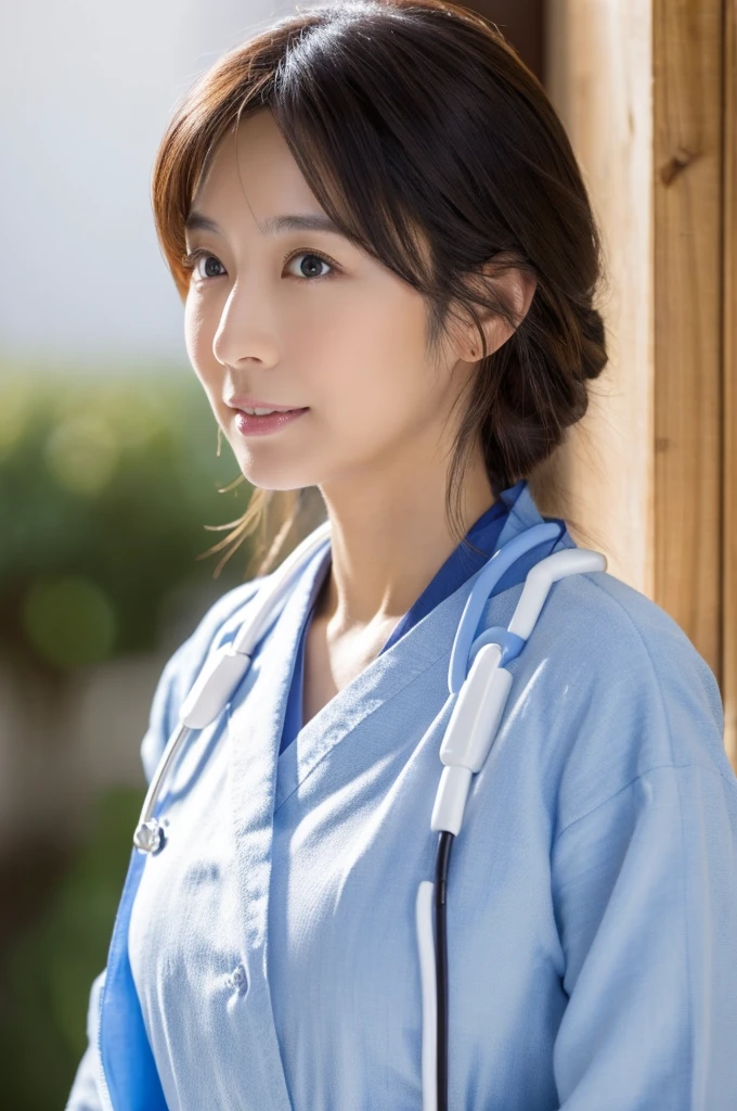 ((Highest quality)), ((masterpiece)), (detailed),Perfect Face,Japanese,Female doctor,White,Mature Woman