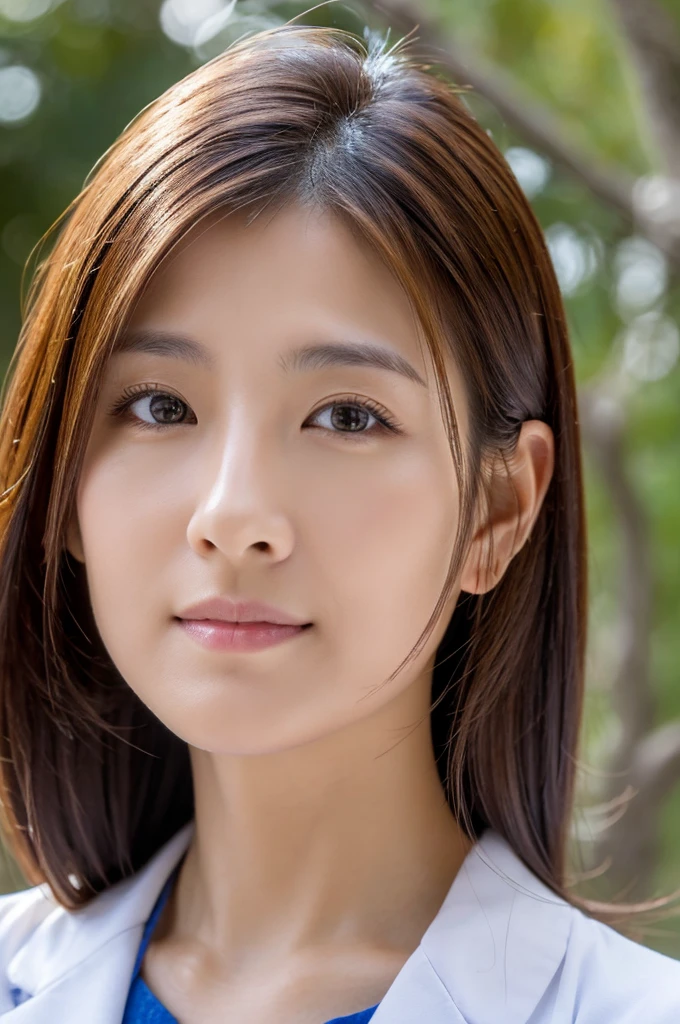 ((Highest quality)), ((masterpiece)), (detailed),Perfect Face,Japanese,Female doctor,White,Mature Woman