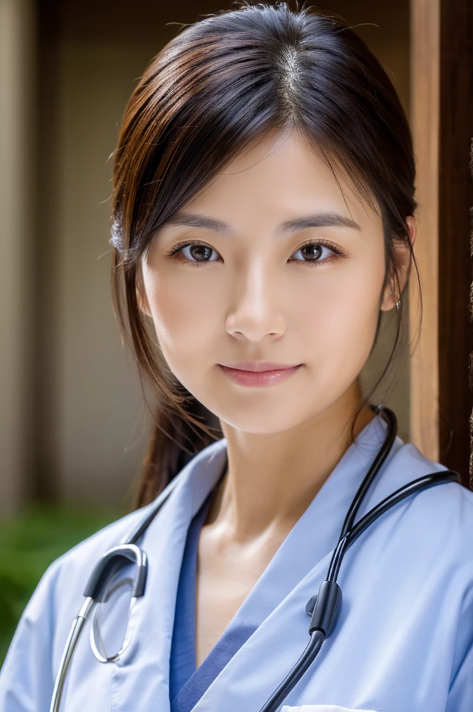 ((Highest quality)), ((masterpiece)), (detailed),Perfect Face,Japanese,Female doctor,White,Mature Woman