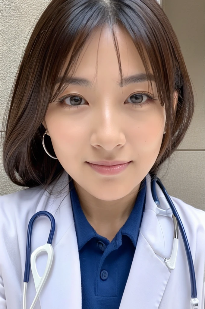 ((Highest quality)), ((masterpiece)), (detailed),Perfect Face,Japanese,Female doctor,White,Mature Woman