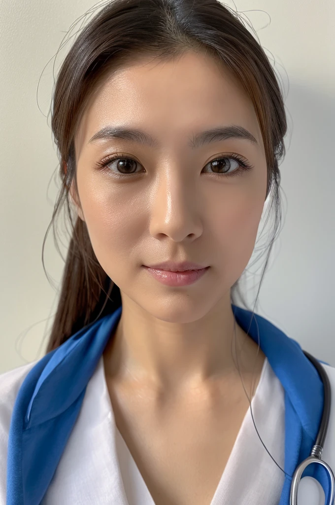 ((Highest quality)), ((masterpiece)), (detailed),Perfect Face,Japanese,Female doctor,White,Mature Woman
