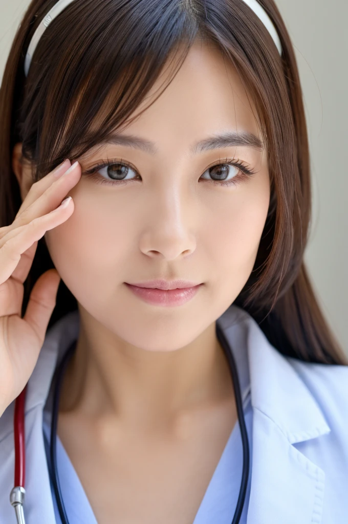 ((Highest quality)), ((masterpiece)), (detailed),Perfect Face,Japanese,Female doctor,White,Mature Woman