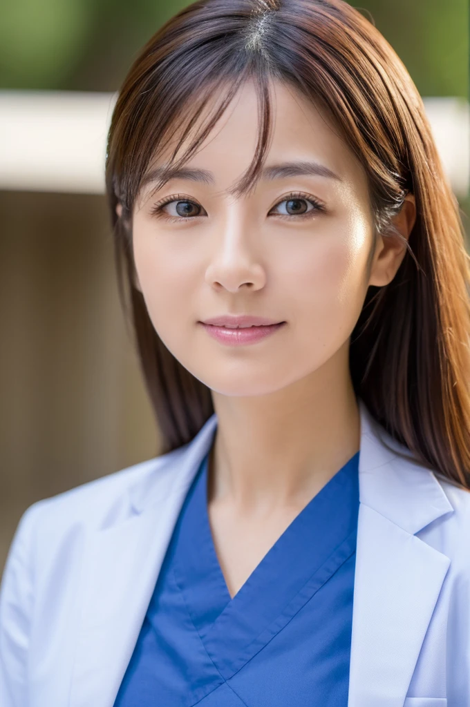 ((Highest quality)), ((masterpiece)), (detailed),Perfect Face,Japanese,Female doctor,White,Mature Woman