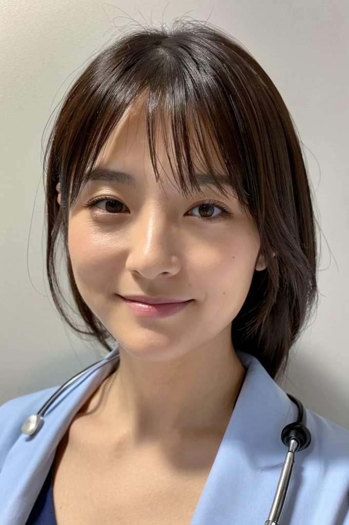 ((Highest quality)), ((masterpiece)), (detailed),Perfect Face,Japanese,Female doctor,White,Mature Woman