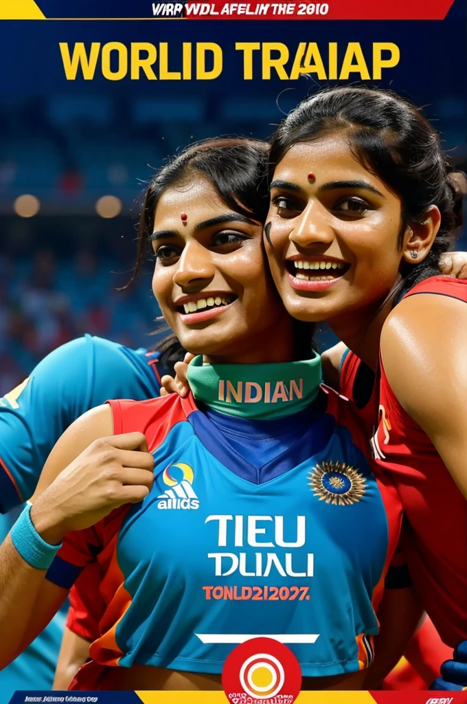 Create a graphic congratulating Indian team for winning t20 world cup 