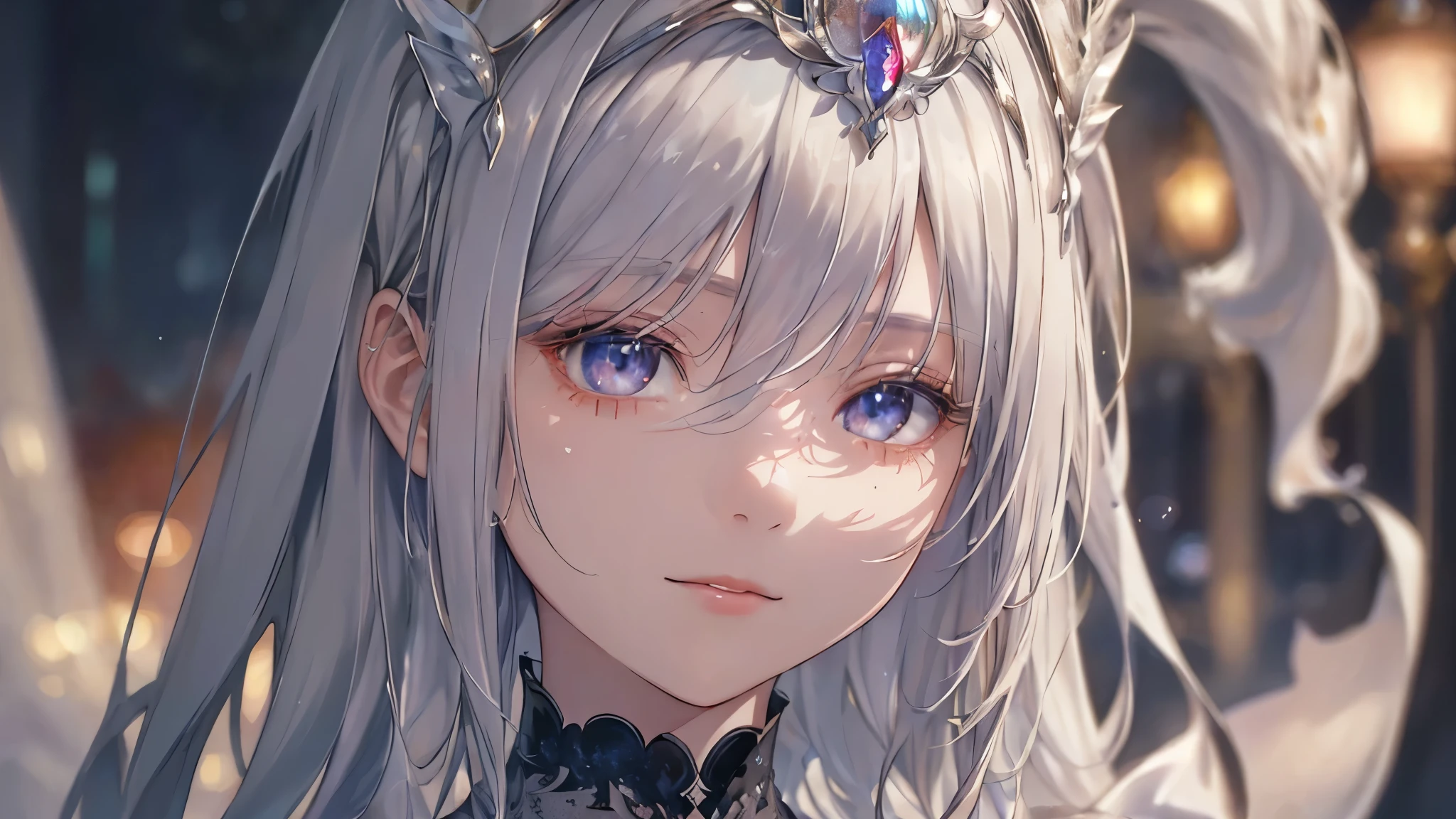 High definition RAW color art, Animation,sculptures, silver marble skin, (((Ultra detailed elegant))), Magical atmosphere, (Detailed skin, Texture (Intricately detailed, Fine detail, ultra-detailliert), red moonlight, depth of fields, Bokeh, silky touch, beautiful eyes, (Background of factory lined with パイプ), hyper detail, mat drawing