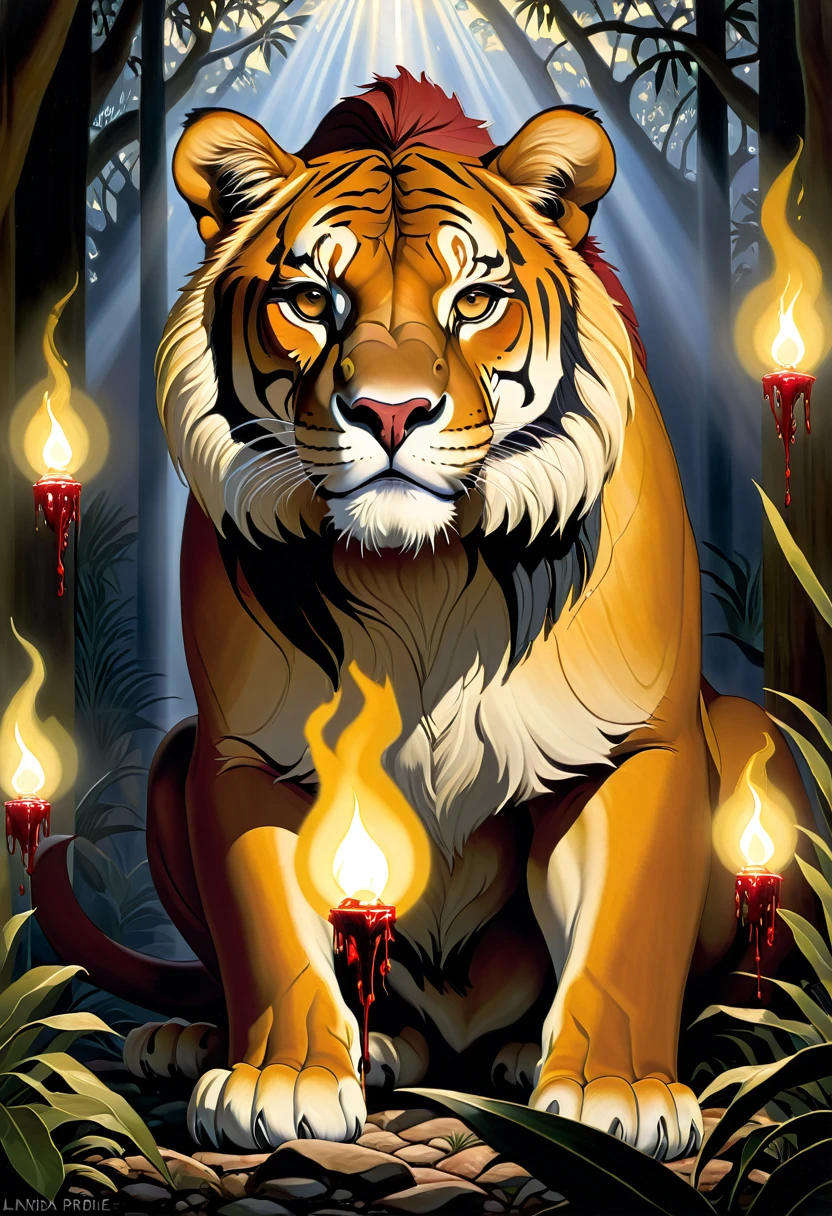 Beasts of the light, Liandra, Bloody Neat, southern pride, photorealism, --h 2000 --w 2000