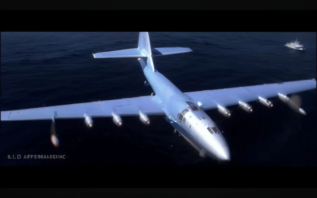 a beautiful sea plane flying over the ocean, detailed propeller engine, reflections in the water, dramatic cloudy sky, vibrant blue ocean, sun glare, photorealistic, cinematic, muted colors, soft lighting, (best quality,4k,8k,highres,masterpiece:1.2),ultra-detailed,(realistic,photorealistic,photo-realistic:1.37)