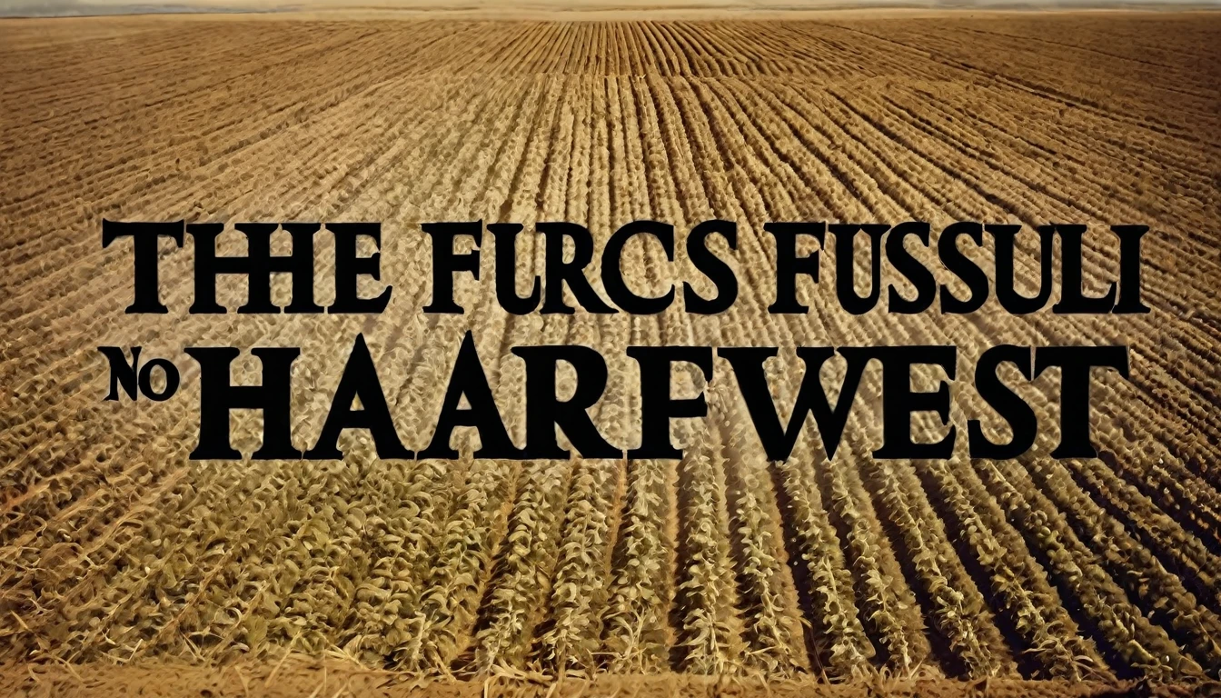 Create an image that illustrates this text: The first successful harvest, no matter how small it was. old West. high definition cinematic image.