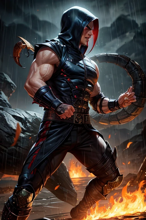 Scorpion and Rain from mortal kombat merged