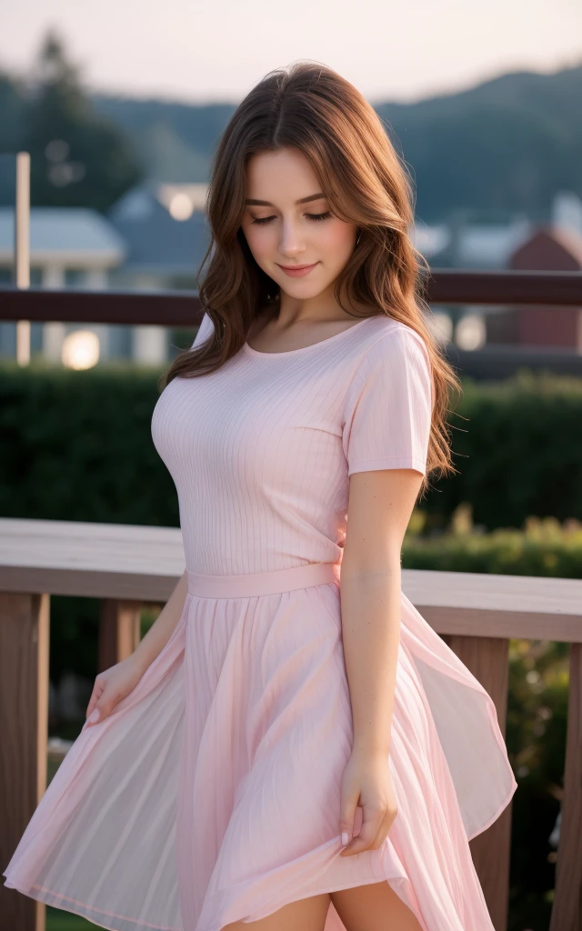 Melody Marks, Intimate, face blush, red blushy cheeks, long wavy hair, feeling excited, beautiful thighs, in love, wearing school attire, in the bedroom