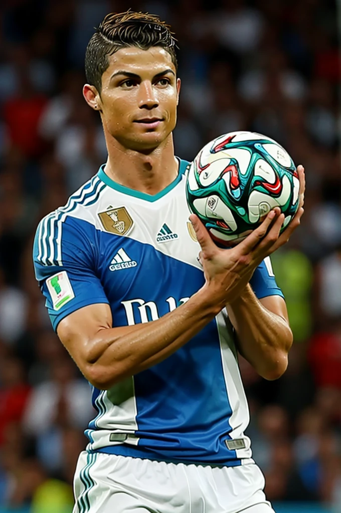 Cristiano Ronaldo with the World Cup
