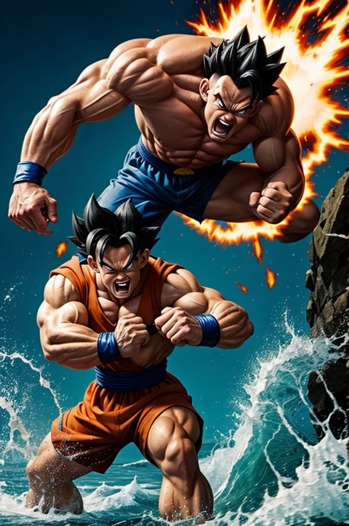 Spawns Popeye fighting Goku