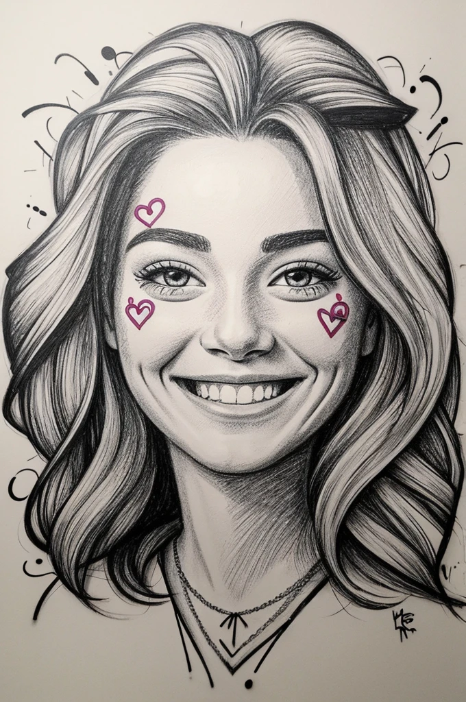 A graffiti drawing of a happy face