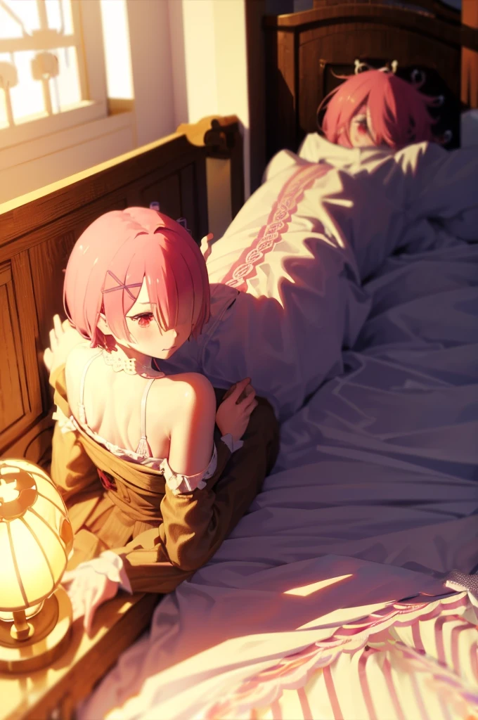 on bed, indoors, sex from behind, 1boy、on bed, indoors, sex from behind, 1boy、on bed, indoors, sex from behind, 1boy、crawl on all fours、、Pink Hair、hair over one eye、short hair、、Pale red eyes、Blushing、、、Blushing、Random underwear、Random erotic poses、kitchen、kitchen、living、Sexy expression、、Glamorous expression