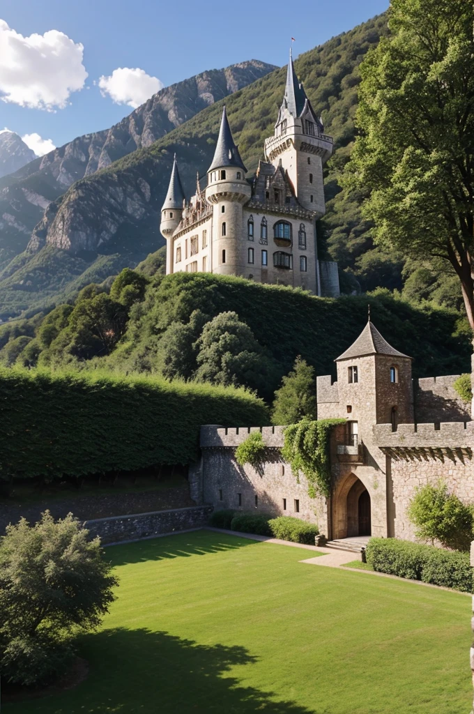 Footage: Castle with surrounding landscape