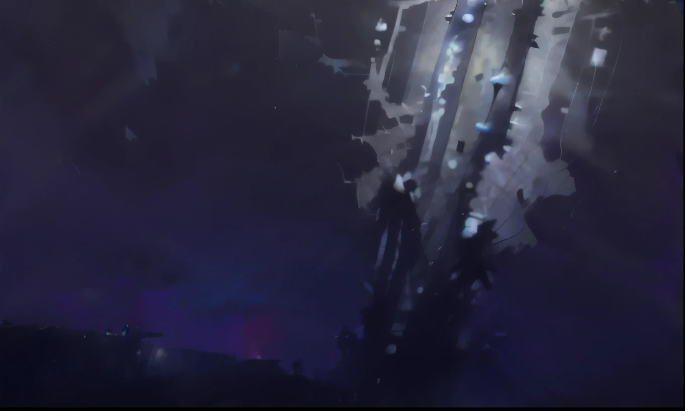 Inverted Tower,white tower,tower,Signal towers,Inverted Tower漂浮在宇宙空间里,Dark background,Fantasy Space,Scene design,科幻风格Signal towers,Star Sea Space Inverted Tower,ff14 style,Game copy space,best quality,4K,There is a spike-like structure at the bottom of the tower