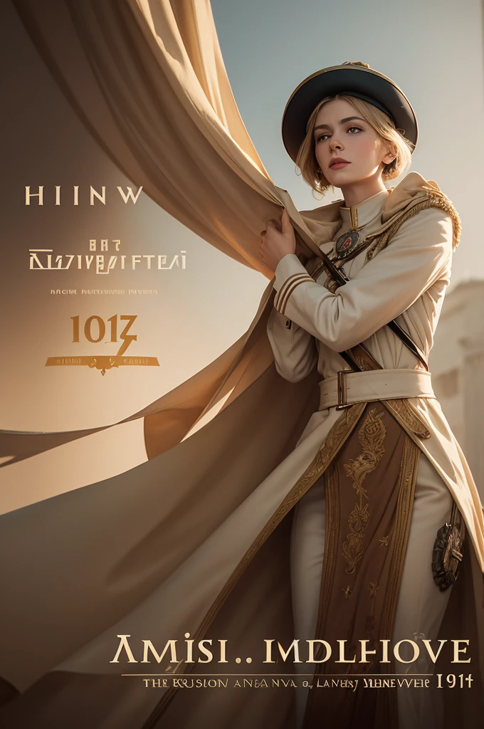 Make an eye-catching light beige cover for a title slide " Russian revolution 1917" with the names of the components: Alessandro Iris Ingrid Jhennifer Nadson Ronald Leonardo Yasmie,  Series 3⁰ Lamp written at bottom left. 