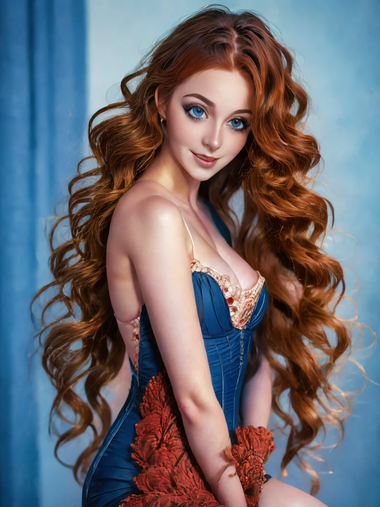 (Best quality, 4K, 8K, A high resolution, Masterpiece:1.2), Ultra-detailed, Realistic portrait of an 18 year old aristocratic girl, Exquisite facial features,Long brown curly hair details expressed, The posture is leisurely and natural,Graceful posture, Dreamy atmosphere, expressive brush strokes, mystical ambiance, Artistic interpretation,Delicately coiled hair,Floral jewelry with exquisite details, Crystal diamond jewelry,Small fresh aesthetics,Stunning intricate costumes, Fantasy illustration, Subtle colors and tones, mystical aura,The details have been upgraded