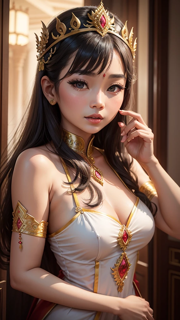 Apsara dresses up in a dress. Thailand has a head unit. In the palace castle
