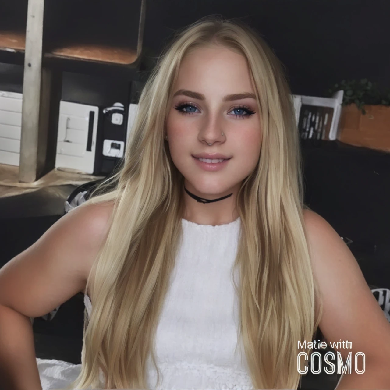((best quality)), ((ultra res)), ((photorealistic:1.4)), (intricate details), 19 years old, blonde hair, perfect face, make up:1.5, light on face, face detail,