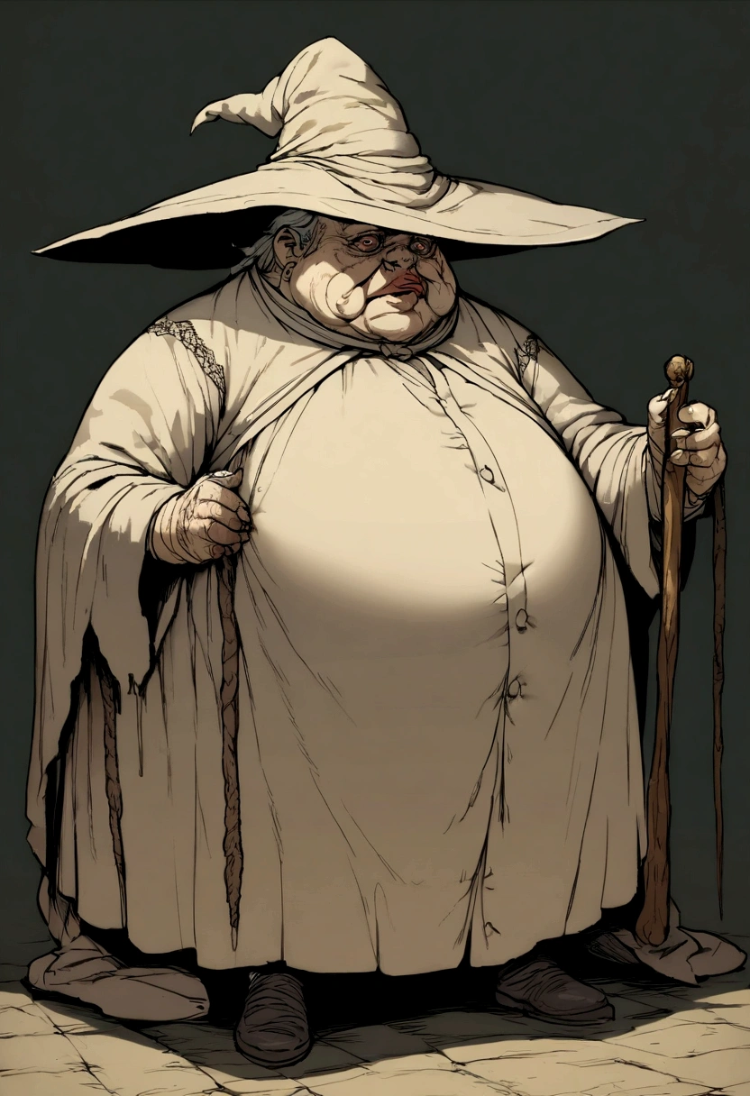 A old and ugly Witch, FAT, horror, full body,