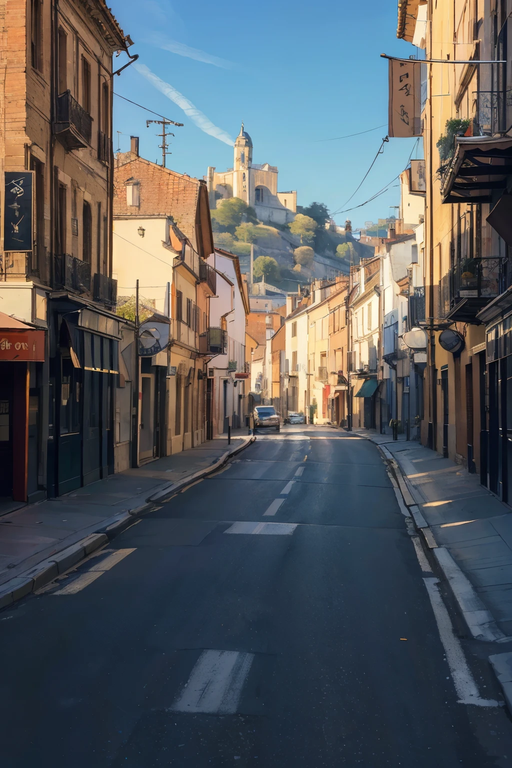 ((Best quality)), ((masterpiece)), (detailed), In the rays of the morning sun, the luxurious street of the city of Laurencia woke up from its night's sleep. Intertwined in the crowd of passers-by, main characters - Vincent, young and brave warrior with a sword on his belt, and Elina, a magician with emerald eyes and full of mysterious energy, stood at the entrance to the artifacts and spells store.