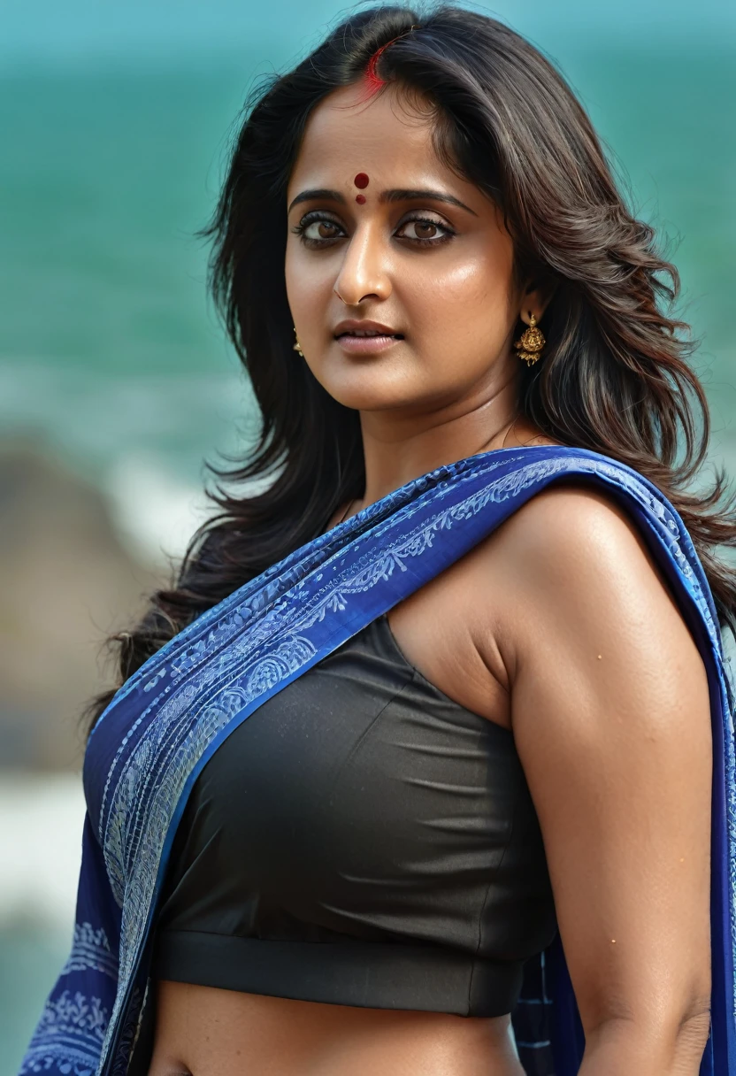 50yo mature MILF Anushka Shetty,((best quality)), ((masterpiece)), ((realistic)), sweat, alluring figure, bulging figure, thick charming lady, curvy, thick navel, full figured woman, eye kajal, massive breast, full body, styled hair, pierced eyes, female face,royal aura, trend on artstation , sharp focus, studio photo, intricate detail, very detailed, detailed eye, illustration, very detailed, sharp focus, digital render, professional, 4k