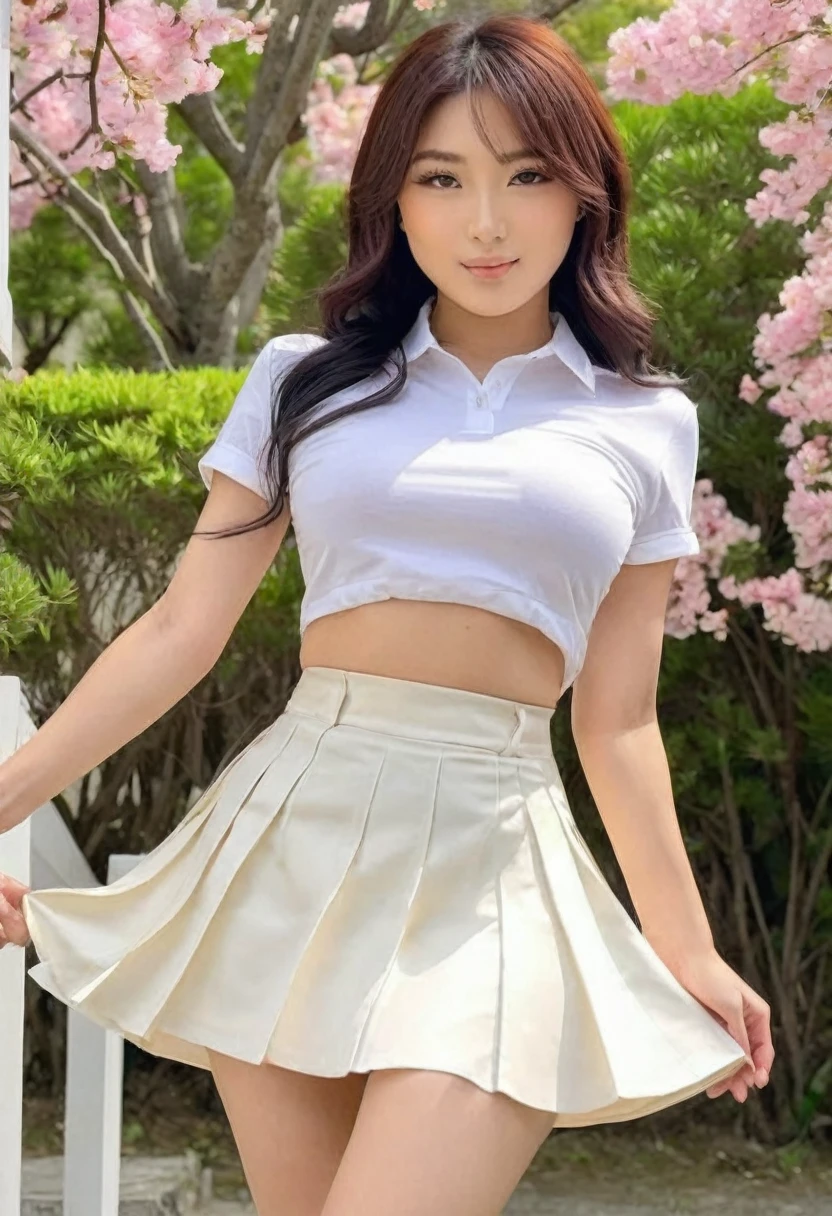 ((best high quality:1.2)), Work of art, 8k, extremely detailed, ((High detail:1.2)), (HotLexi woman), Solo, ((24 year old pretty perfect Japanese female:1.4)), (micro-skirt, cropped),