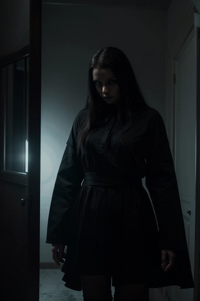  Nightmare, Lucid Dream, Ghost, Mirrors, Creepy, Scary. (8k, RAW photo, best quality, masterpiece:1.4), ultra high res, (realistic, photo-realistic:1.48) realistic lighting, realistic shadow, realistic outfit), realistic skin,dark fantasy style, detailed image, attacks from the dark.