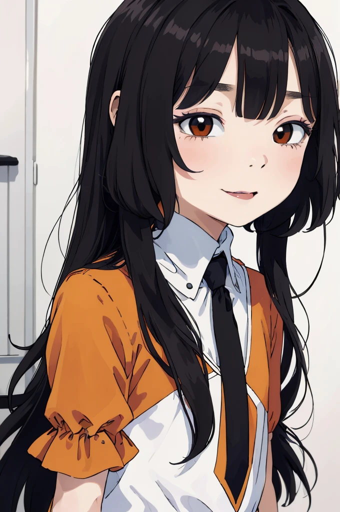 best quality, masterpiece, detailed,2d,flat color, 1girl,****,petit,black hair,straight hair,(long hair,),hime cut