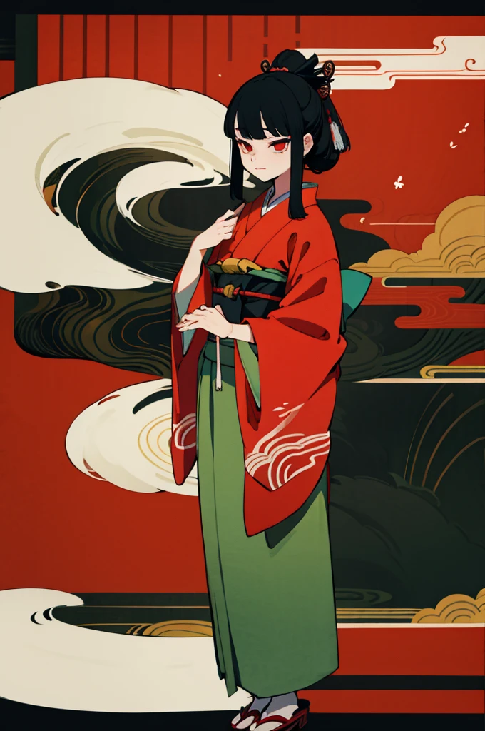 Kimono, Female, Edo Period, Japanese Background, Demon