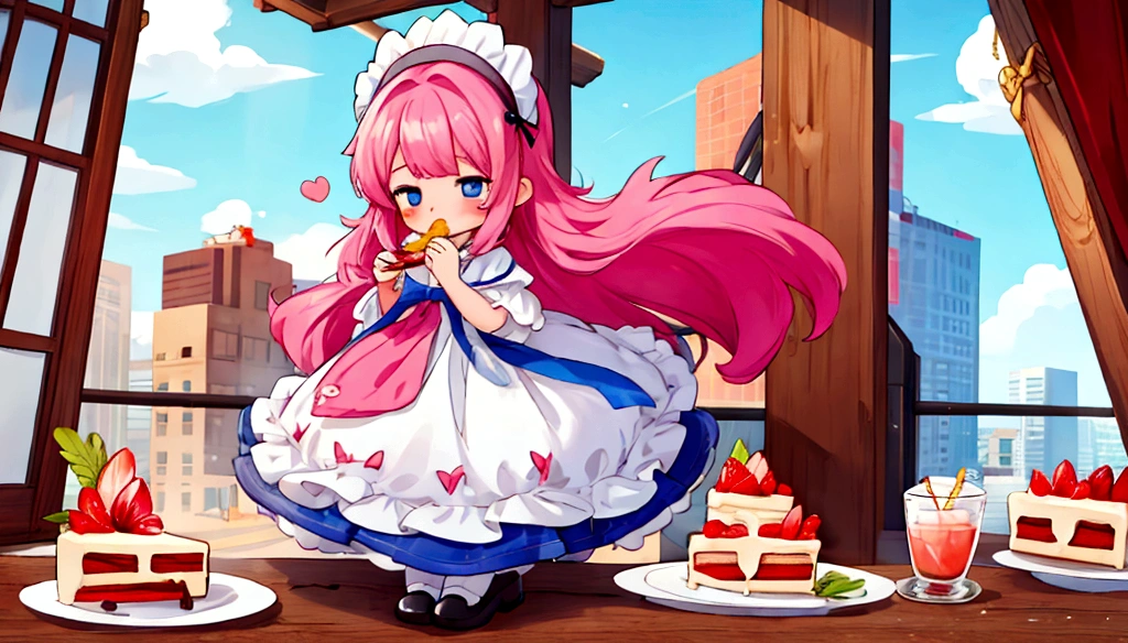 Girl eating cake
