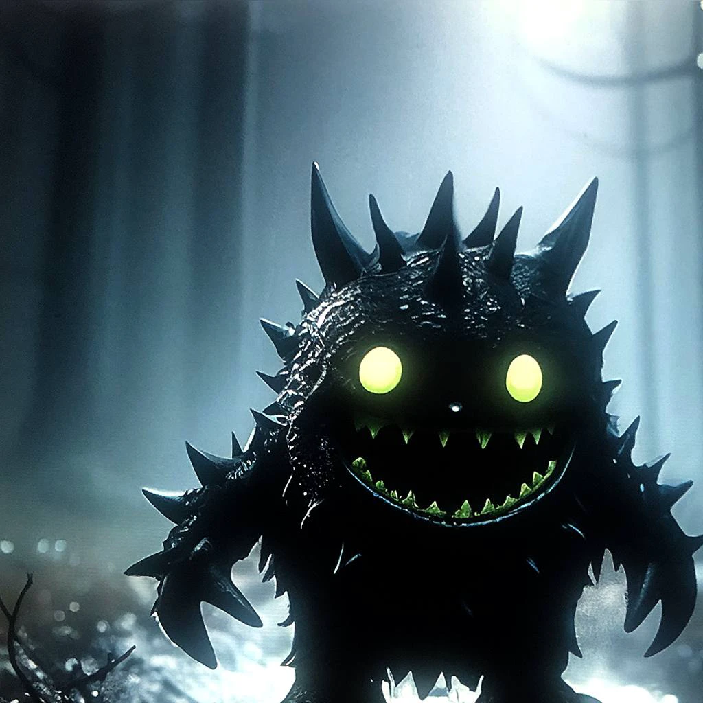 Make the monster look angry with an aura around him