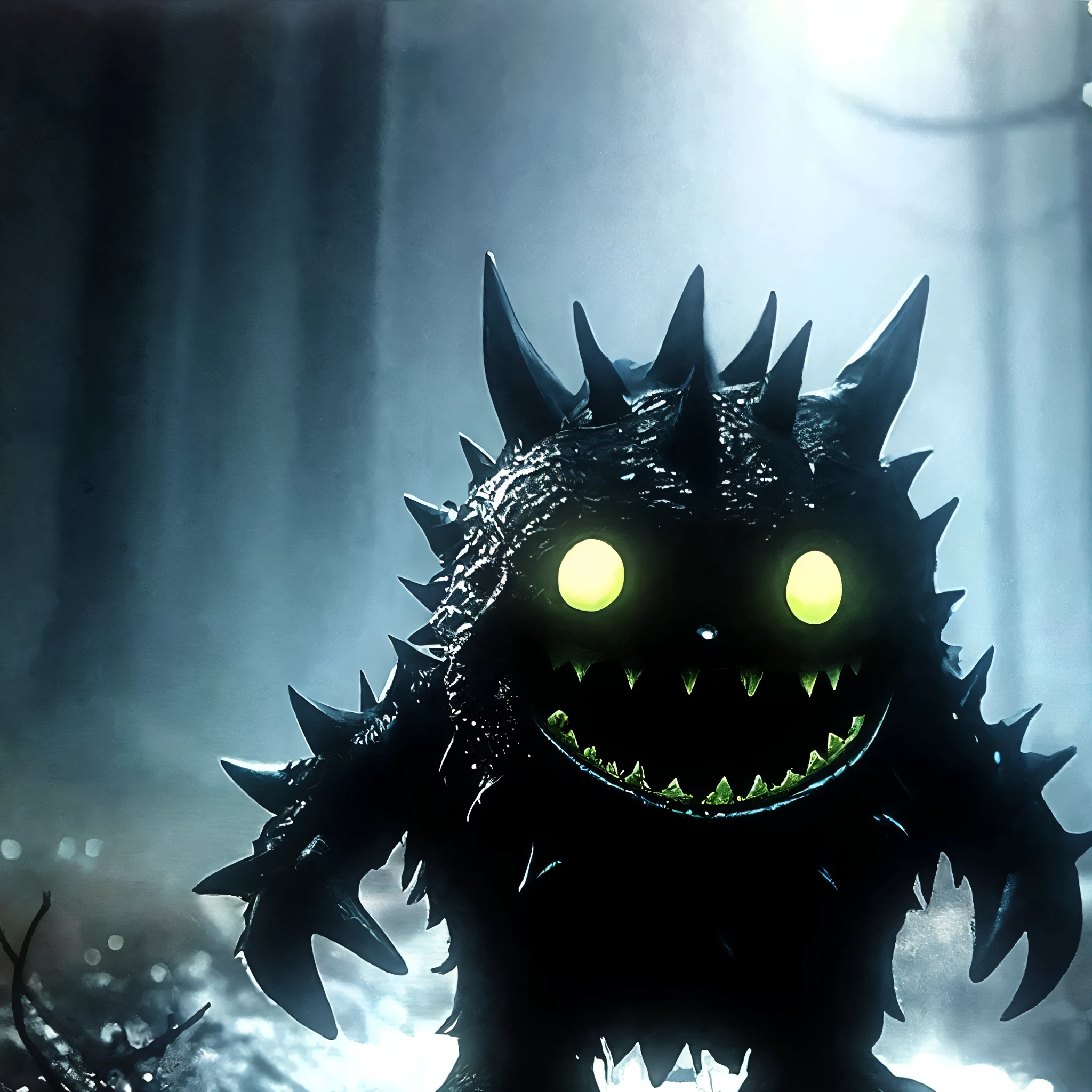 Make the monster look angry with an aura around him