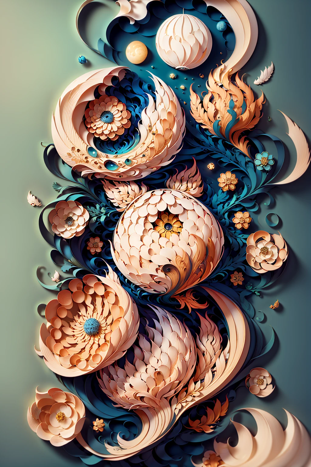 (((work of art))),best qualityer,illustration,beautifuldetailsgloss, paper_cut-in, owlship, Tree,moonligh,