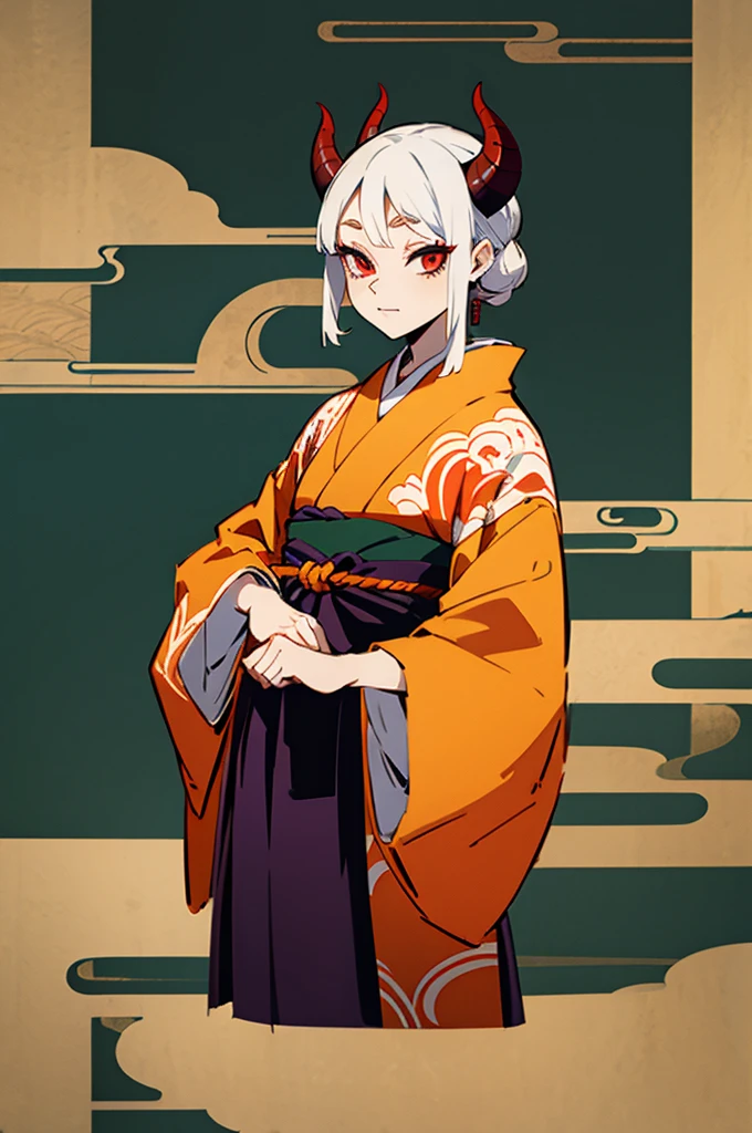 Kimono, Female, Edo Period, Japanese Background, Demon,demon skin