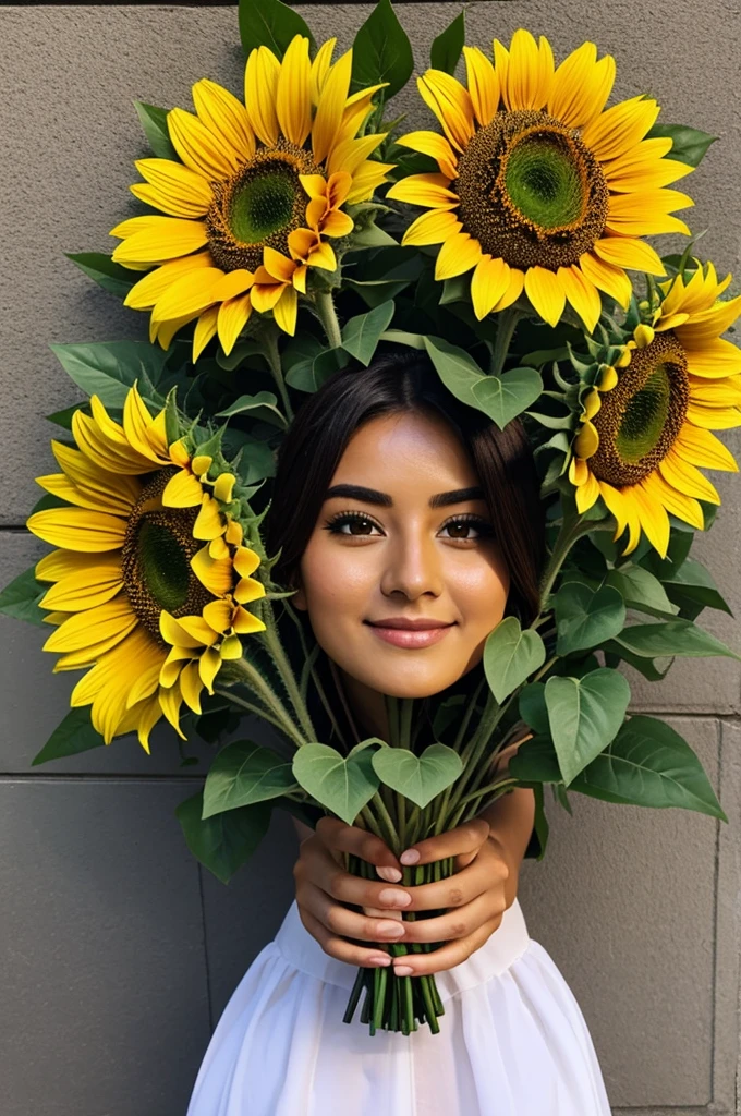 Itadori with a bouquet of sunflowers 