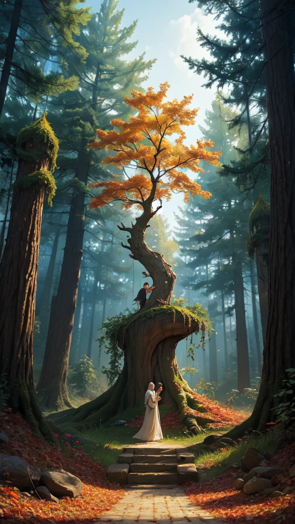 circular tree,four seasons,spring,summer,autumn,winter,leaves,roots,branches,trunk,ornate border,decorative,digital illustration,artwork,movement,time,swirling background,dark background,vibrant colors,natural,life cycle,growth,change,nature,life,peace,harmony,spirituality,symbolism,digital art,illustration,painting,graphic design,art,design,digital media,online art,visual art,fine art,fantasy