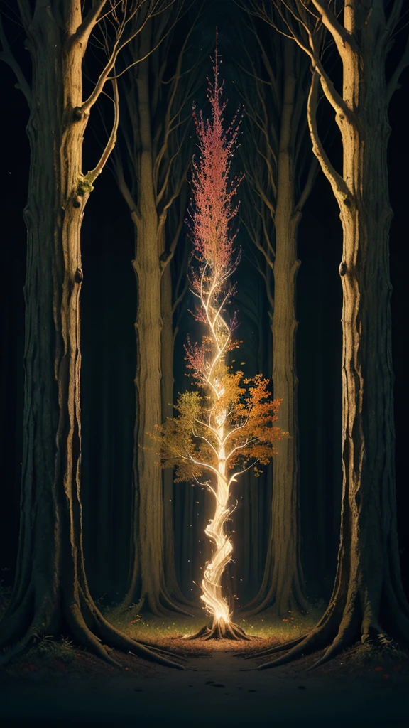 circular tree,four seasons,spring,summer,autumn,winter,leaves,roots,branches,trunk,ornate border,decorative,digital illustration,artwork,movement,time,swirling background,dark background,vibrant colors,natural,life cycle,growth,change,nature,life,peace,harmony,spirituality,symbolism,digital art,illustration,painting,graphic design,art,design,digital media,online art,visual art,fine art,fantasy