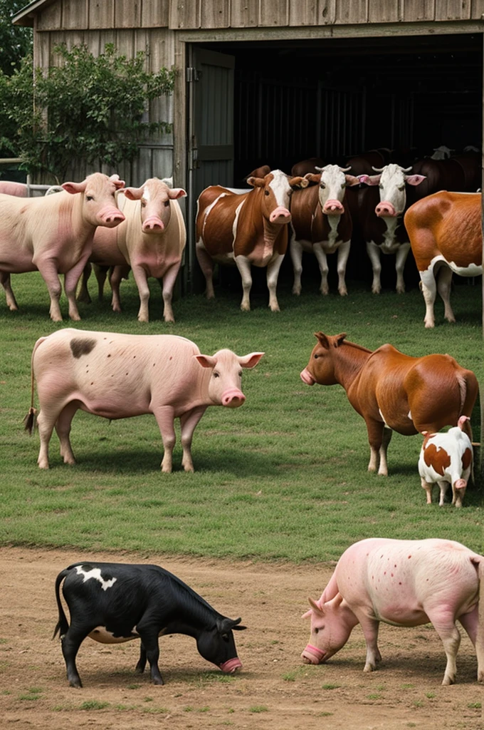 pigs, horses, chickens, Ducks, cows talking to each other like this 