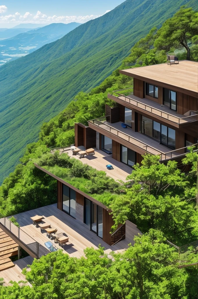 I created a house on top of a mountain