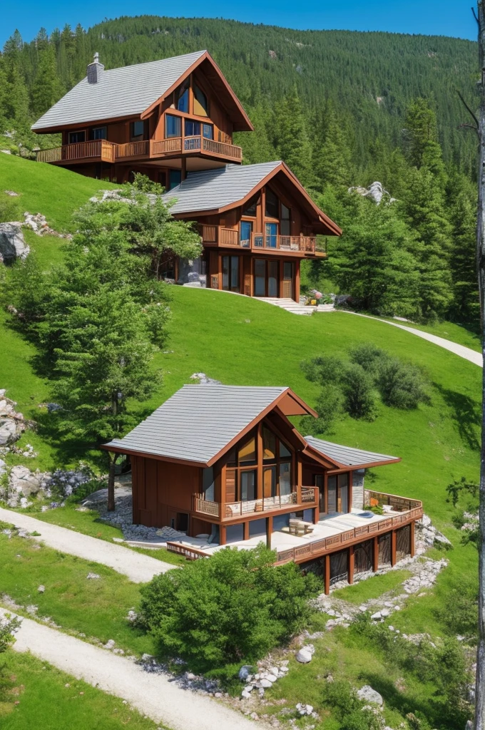 I created a house on top of a mountain