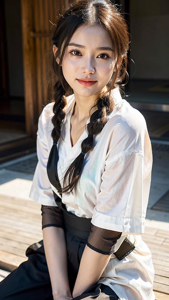 smile, little, baby face, baby model (8k, RAW photo, photorealistic:1.25) ,( lipgloss, eyelashes, gloss-face, glossy skin, best quality, ultra highres, depth of field, chromatic aberration, caustics, Broad lighting, natural shading,Kpop idol) a serene and goddess-like happiness,(wearing kimono), anggry face, pony tail hair, (full body, showing leg)