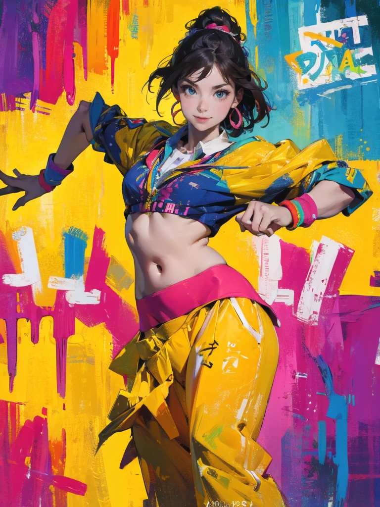 (masterpiece:1.2, best quality), (flyer), (colorful flyer with lots of text), brilliant colorful paintings, zumba dance style,tmasterpiece,Best picture quality,dance group,Homely, flyer, (highly detailed:1.2)