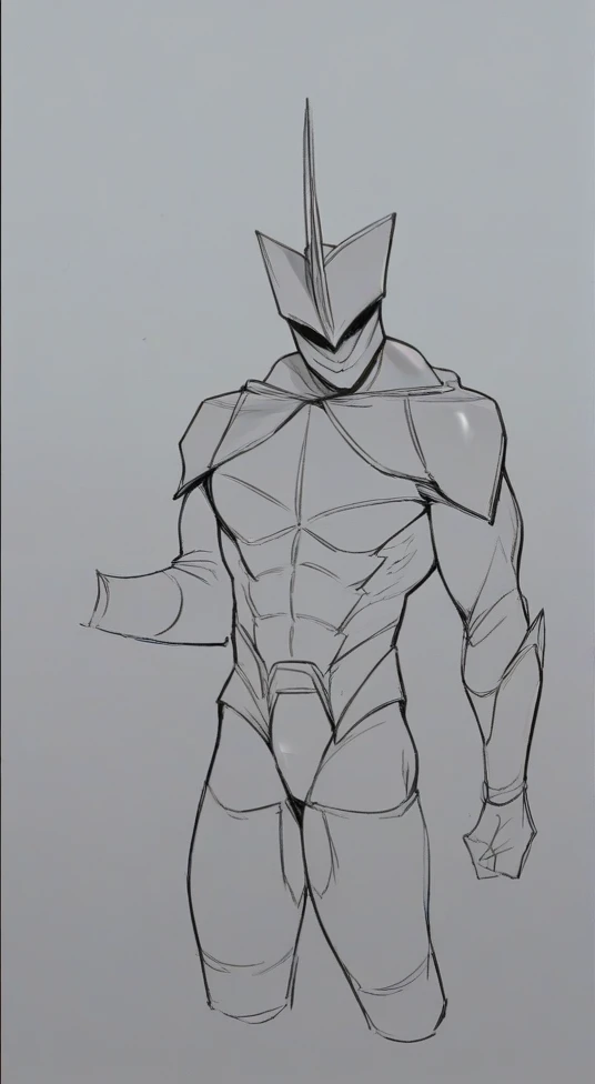Warrior man with realistic armor