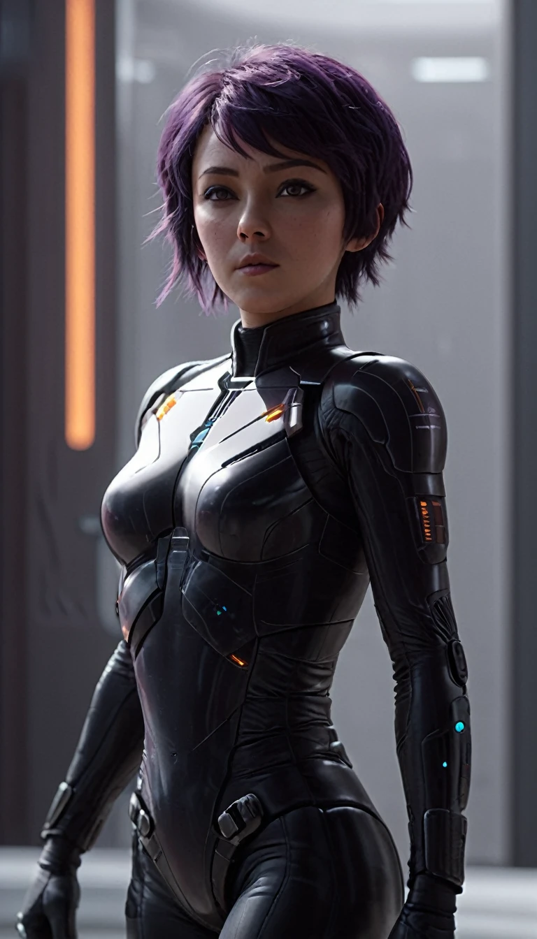 professional 3d model Cinematic scene, sabine wren, HUGE BREASTS, Ghost in the Shell, detailed background, masterpiece, best quality, high quality, highres, absurdres . octane render, highly detailed, volumetric, dramatic lighting