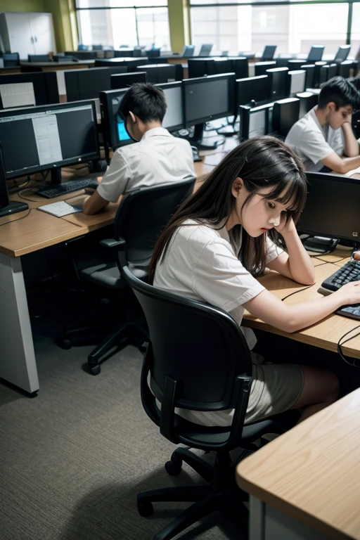 students in a computer laboratory 