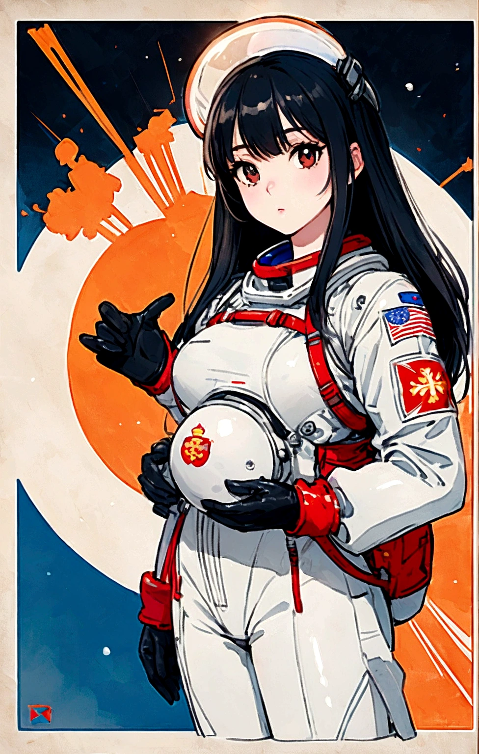 Can you change the flag on her space suit to be british flag ?