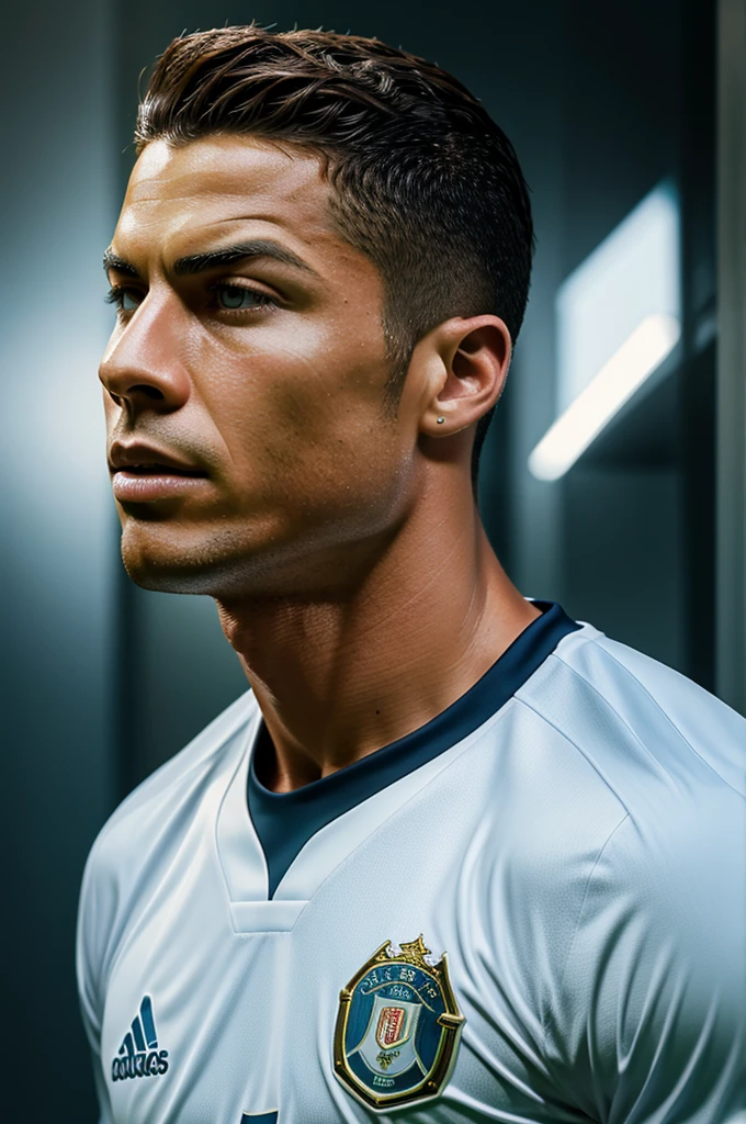 Create a realistic image of Christiano Ronaldo poor version 